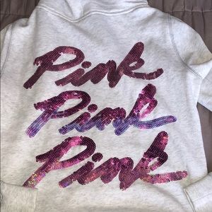 Pink sweat jacket hoodie